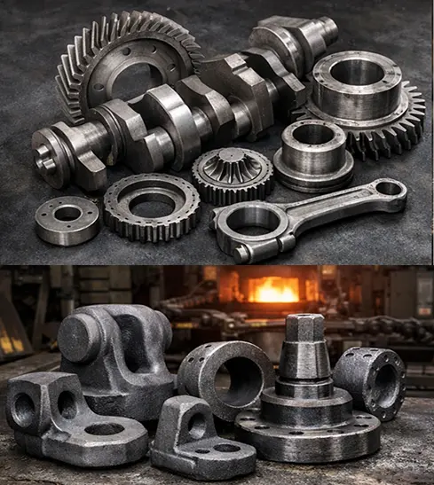Ferrous forged components manufacturer in Coimbatore supplying steel forged parts