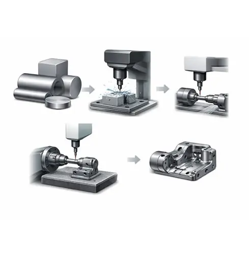 Secondary machining operations including drilling and tapping