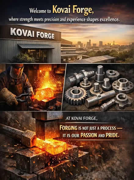 Ferrous and non-ferrous forged components manufactured by Kovai Forge